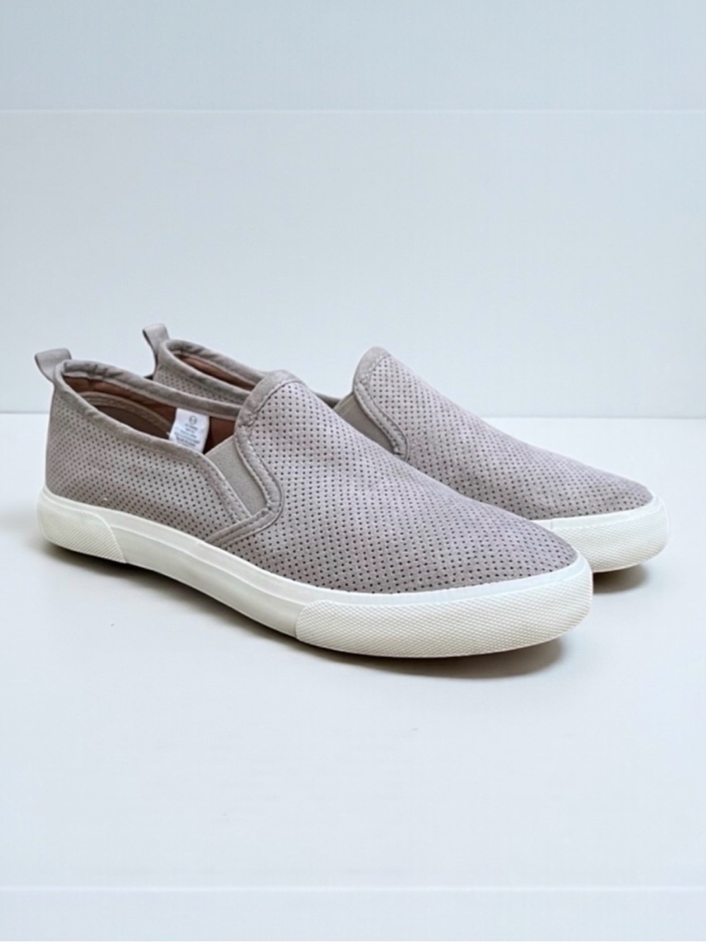 Tommy Bahama Suede Perforated Slip On Sneaker in Taupe Size 9 1/2